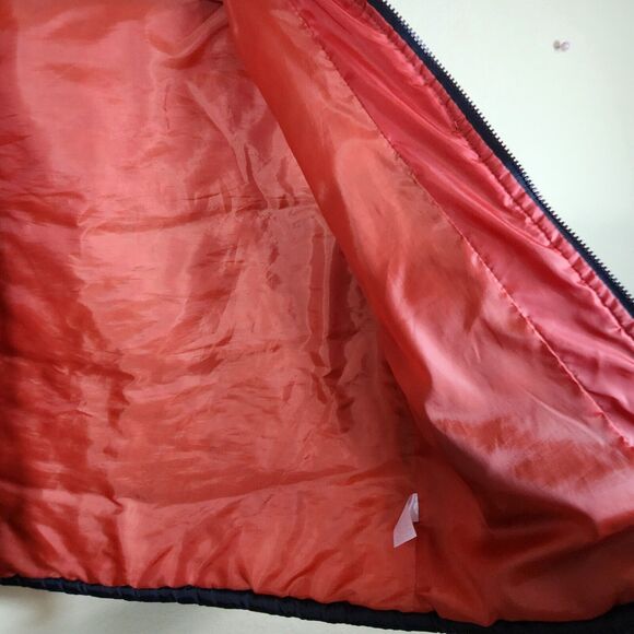 Aeropostale Mens Vest‎ Large Orange Black Full Zip Hooded Lined Puffer Down - Picture 10 of 11